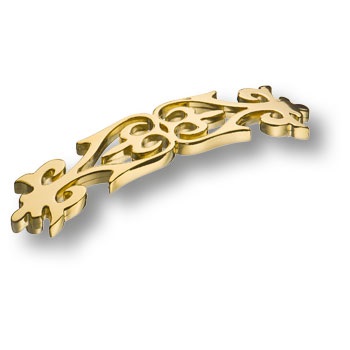 Ручка скоба BRASS ANASTASIA/128-G современная классика, цвет гланцевая латунь 128мм