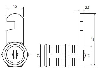 Замок мебельный EDSON L030 19/20 хром