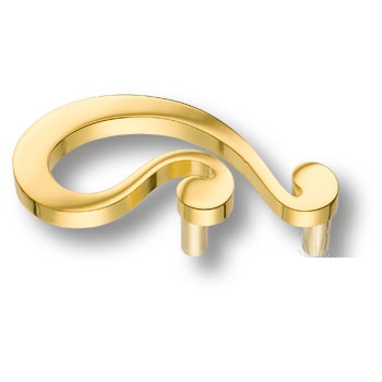 Ручка кнопка BRASS 8125L 0032GL современная классика, глянцевое золото 32 мм
