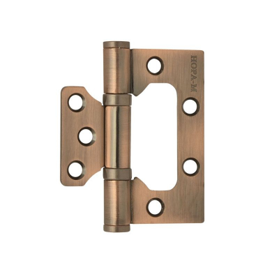 Петля б/врезки Нора-М сталь 800-3 (медь)без колп.(75х63х2,5) (20 кг на две петли)