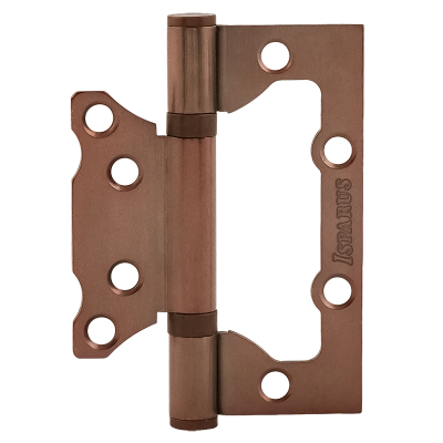 Петля б/врезки Нора-М сталь 800-4 (медь) без колп.(100х74х2,5) ISPARUS
