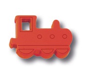 Ручка кнопка BRASS 605RJ детская, паровозик красный
