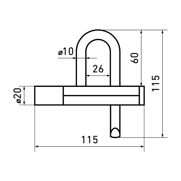 Замок висячий Аллюр ЗНВ 1-10 d=10мм 1ключ, одна секретность (Шепард)