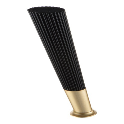 Опора мебельная BRASS 3510 0160 Matt Black/Gold Varak SUIT, матовый чёрный/матовое золото 160 мм