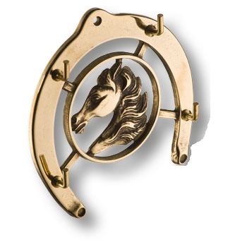 Вешалка BRASS 2.247 "Подкова" на 4 крючка, латунь