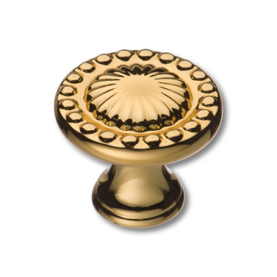 Ручка кнопка BRASS 4456 0008 GL современная классика, глянцевое золото