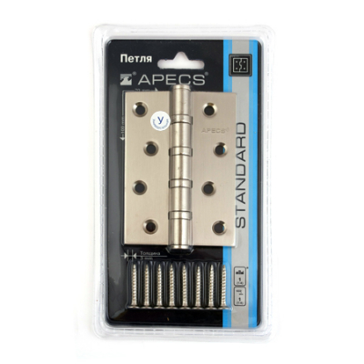 Петля дверная Apecs 100*70-B4-Steel-NIS (Blister)