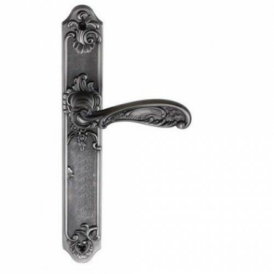 Ручка на планке Archie-Genesis FLOR BL.SILVER (PS)