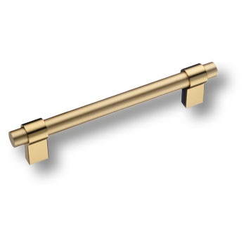 Ручка рейлинг BRASS 8770 0128 GL-BB модерн, глянцевое золото/матовое золото 128 мм
