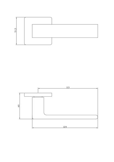 Ручка раздельная Adden Bau GRANE S-560 GRAPHITE (графит)