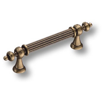 Ручка рейлинг BRASS 1670-40-96-053 модерн, ребристая, старая бронза 96 мм