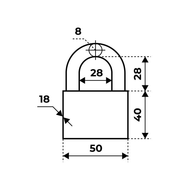 Замок висячий Аллюр ВС 1Ч-050 d8мм 4кл.