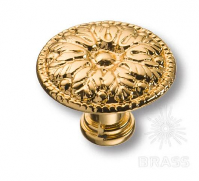 Ручка кнопка BRASS 15.303.29.19 глянцевое золото 24K