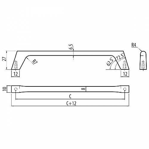 Ручка меб.GTV UZ-G2-160-06 инокс
