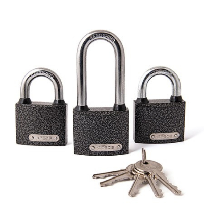 Замок висячий Apecs PD-01-50 (2+1-L Locks+5Keys)