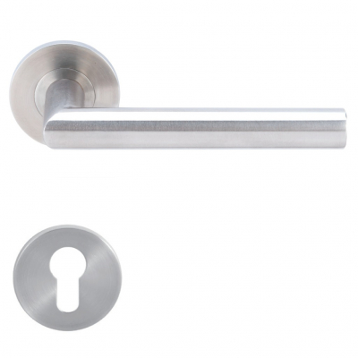 Ручка раздельная Frankfurt GC 105 INOX мат.нерж.сталь (на круглых розетках)