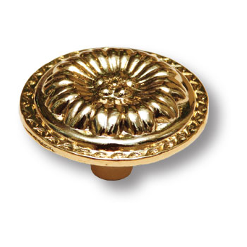 Ручка кнопка BRASS 1091.0040.028 классика, глянцевое золото