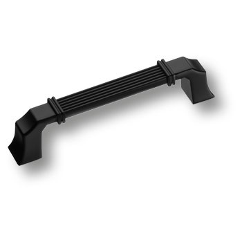 Ручка скоба BRASS 546-96-Matt Black современная классика, матовый чёрный 96 мм