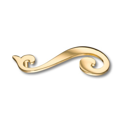 Ручка скоба BRASS 15.186.96.19 left современная классика, глянцевое золото 24K 96 мм