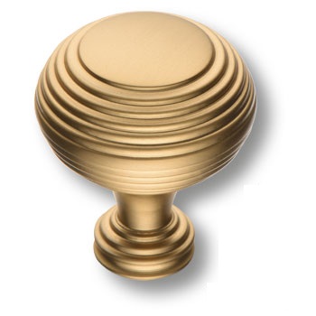 Ручка кнопка BRASS 1937 0032 GB современная классика, матовая латунь