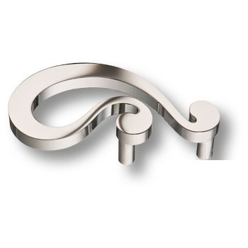 Ручка кнопка BRASS 8125L 0032CR современная классика, глянцевый хром 32 мм