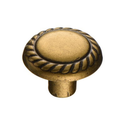 Ручка кнопка BRASS 4517-22 классика, старая бронза