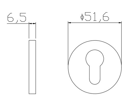 Накладка цилиндровая AddenBau SC SR-001 NICKEL