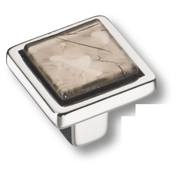 Ручка кнопка BRASS 15.320.00 VS 14 07 квадратная, эксклюзивная коллекция, глянцевый хром