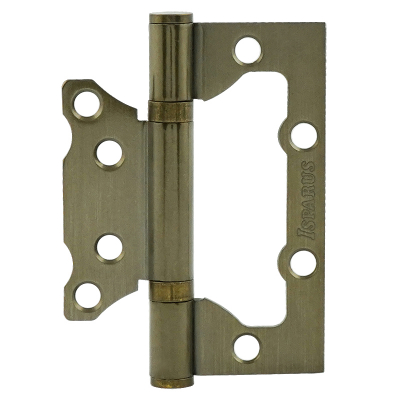Петля б/врезки Нора-М сталь 800-4 (бронза) без колп.(100х74х2,5) ISPARUS