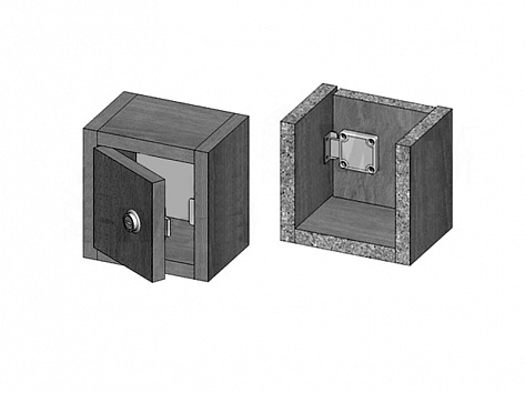 Замок мебельный №138 БЕЗ ПЛАНКИ 19*22мм, хром ,(LOCK.138.CR)