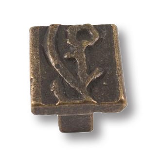 Ручка кнопка BRASS 5757B современная классика, старая бронза