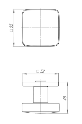 Ручка раздельная Punto R.ARC.R52.SALUT BL-24 черный
