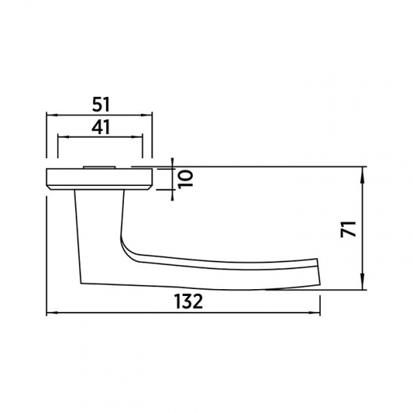 Ручка раздельная Bussare Stricto A-51-30 S. CHROME