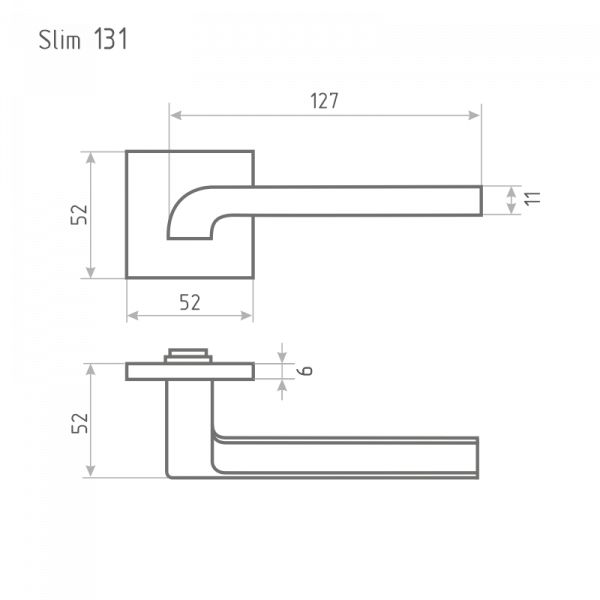 Ручка раздельная Нора-М 131К белый Slim