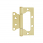Петля б/врезки Нора-М сталь 800-4 FHP-STD (золото) без колп.(100х75х2,5)