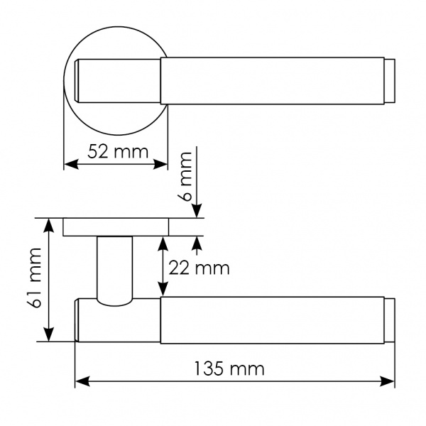 Ручка раздельная Morelli МН-57-R6T BL черный (AZRIELI)