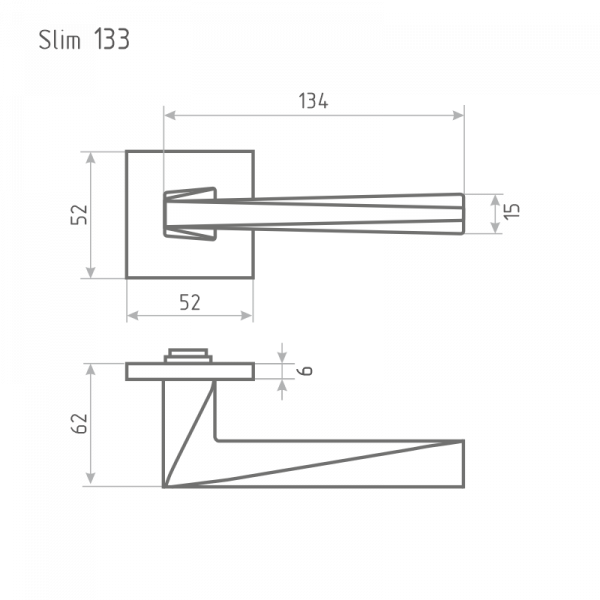 Ручка раздельная Нора-М 133К черный Slim