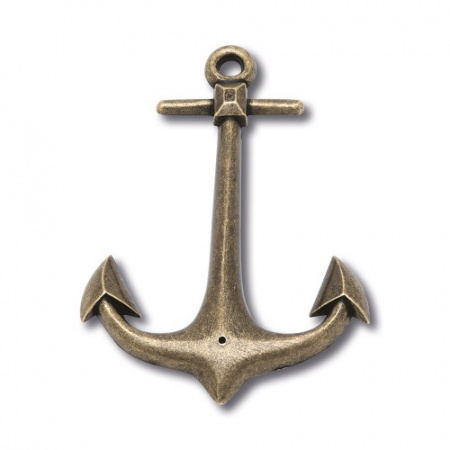 Накладка декоративная BRASS 4424.0132.002 в форме якоря морская коллекция, ст.бронза