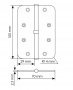 Петля стальная Morelli MSD-C 100*70*2.5 SN R (скругл.)правая