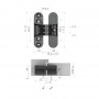 Петля скрытой установки Armadillo 3D 11160UN3D (Architect 3D-ACH UNIVERSAL 60) SG Мат. золото