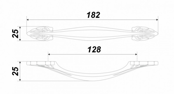 Ручка Boyard RS472CP/W.3/128