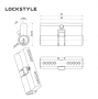 Цилиндр LOCKSTYLE C30X30DN NBM (матовый никель)(060012800)