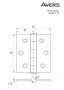 Петля дверная AVERS 60*40*1.75-G